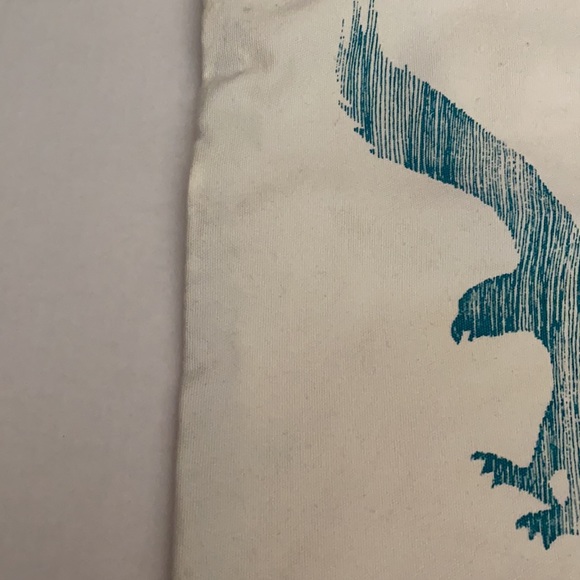 American Eagle Outfitters white and teal tote - Picture 2 of 8